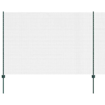 vidaXL Zaun mit Pfosten Grün 1,6 x 10 m Stahl und PVC