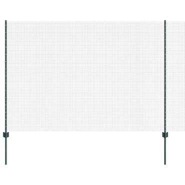 vidaXL Zaun mit Pfosten Grün 1,5 x 25 m Stahl