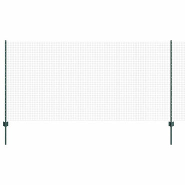 vidaXL Zaun mit Pfosten Grün 1,2 x 50 m Stahl und PVC