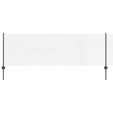 vidaXL Zaun mit Pfosten Grau 0,8 x 10 m Stahl und PVC