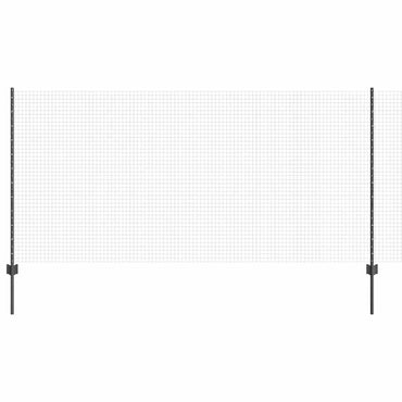 vidaXL Zaun mit Pfosten Grau 1,2 x 10 m Stahl und PVC