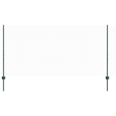 vidaXL Zaun mit Pfosten Grün 1,2 x 10 m Stahl und PVC