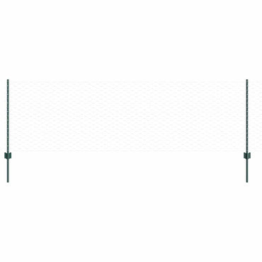 vidaXL Zaun mit Pfosten Grün 0,8 x 25 m Stahl