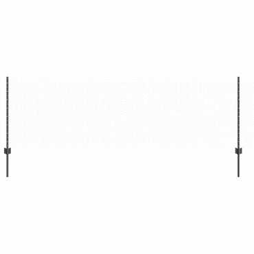 vidaXL Zaun mit Pfosten Grau 0,8 x 25 m Stahl