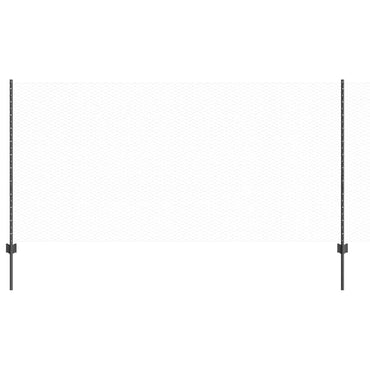 vidaXL Zaun mit Pfosten Grau 1,2 x 25 m Stahl