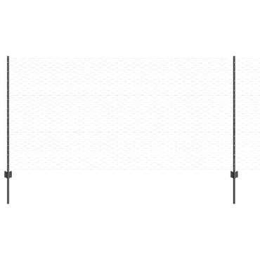 vidaXL Zaun mit Pfosten Grau 1,2 x 100 m Stahl und PVC
