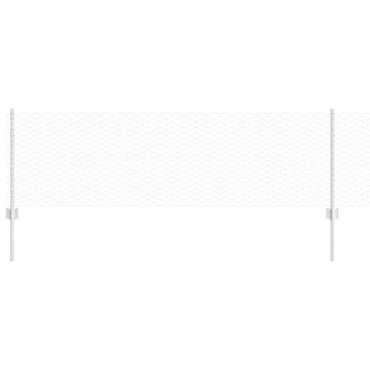 vidaXL Zaun mit Pfosten Silber 0,6 x 25 m Stahl