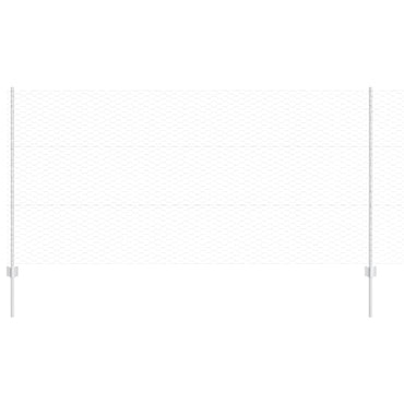vidaXL Clôture avec poteaux argentée 1,2 x 50 m acier