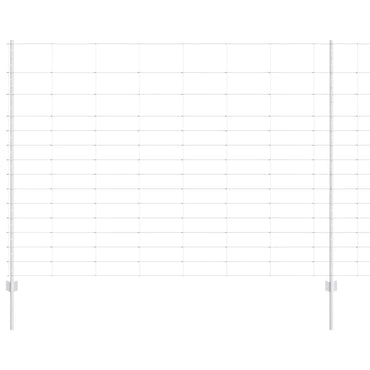 vidaXL Zaun mit Pfosten Silber 1.6 x 25 m Stahl