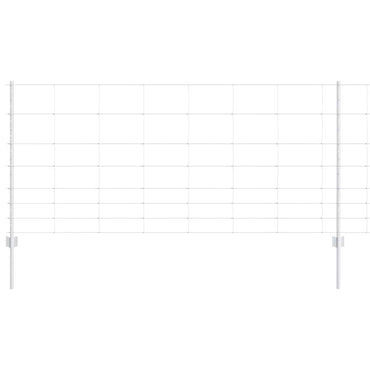 vidaXL Zaun mit Pfosten Silber 1 x 50 m Stahl