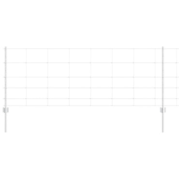 vidaXL Zaun mit Pfosten Silber 0,8 x 100 m Stahl