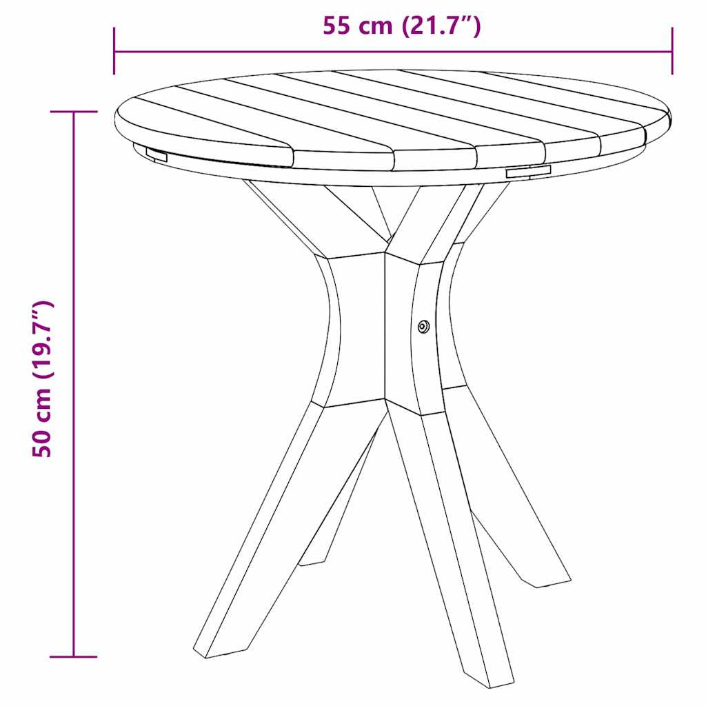 vidaXL Beistelltisch Braun 55 x 55 x 51 cm Massivholz Teak