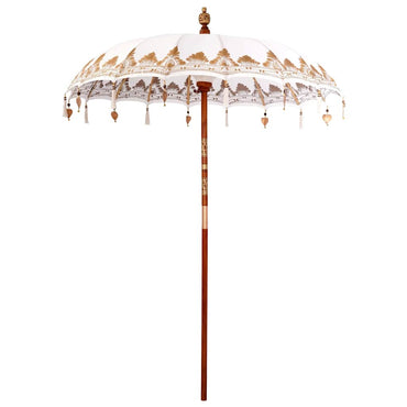 vidaXL Balinesischer Sonnenschirm Creme 185 x 185 x 260 cm