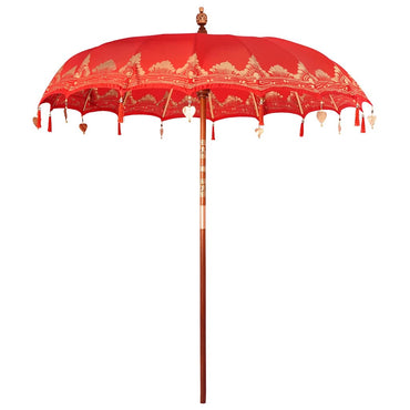 vidaXL Balinesischer Sonnenschirm Rot 215 x 215 x 260 cm