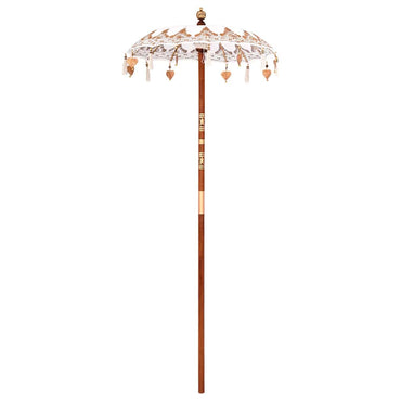 vidaXL Balinesischer Sonnenschirm Creme 125 x 125 x 260 cm