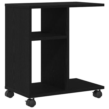 vidaXL Beistelltisch mit Regal Schwarz Eichen-Optik 50 x 30 x 55 cm
