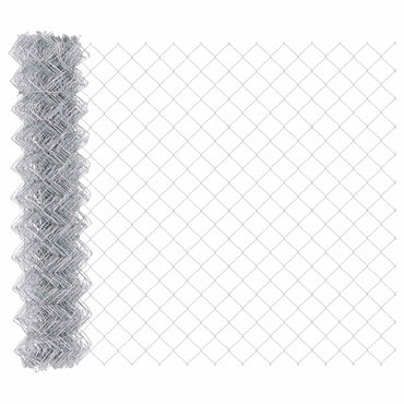 vidaXL Kettenzaun Silber 25 x 1,2 m Verzinkter Stahl