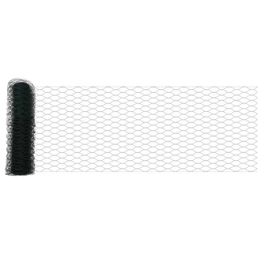 vidaXL Hexagonzaun Grün 0,4 x 10 m PVC