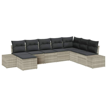 vidaXL Ensemble de canapés de jardin avec coussins 8 pcs Résine tressée