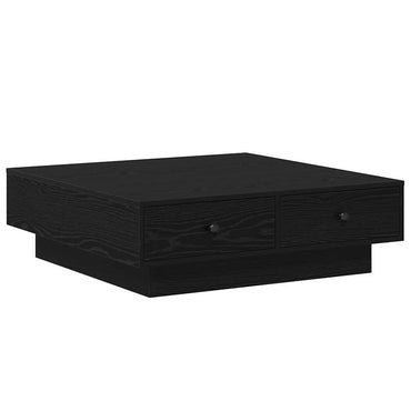 vidaXL Couchtisch Schwarz Eichen-Optik 90 x 90 x 28 cm Holzwerkstoff