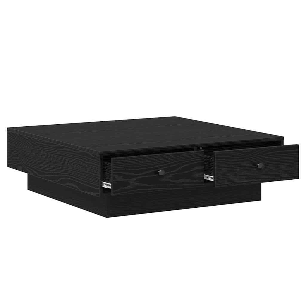 Couchtisch Schwarz Eichen-Optik 90 x 90 x 28 cm Holzwerkstoff