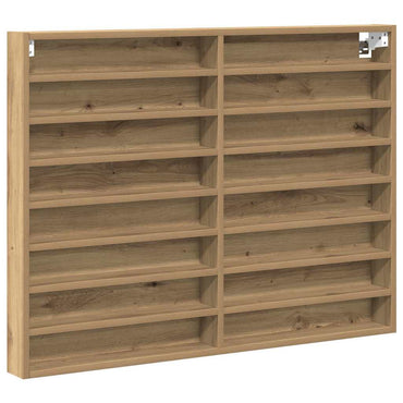 vidaXL Vitrine mit Regal Artisan-Eiche 100 x 8,5 x 75 cm Holzwerkstoff