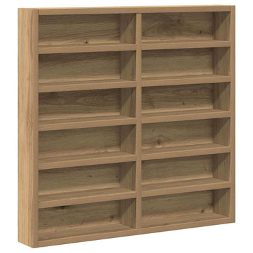 vidaXL Vitrine mit Regal Artisan-Eiche 60 x 8,5 x 58 cm Holzwerkstoff