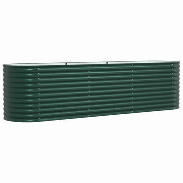 vidaXL Hochbeet Grün 320 x 80 x 81 cm Stahl