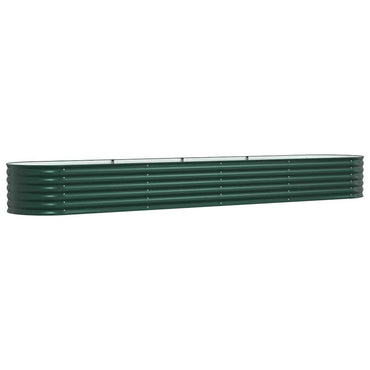 vidaXL Hochbeet Grün 400 x 80 x 44 cm Stahl