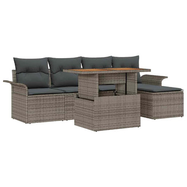 vidaXL Ensemble de canapés de jardin avec coussins 6 pcs Gris