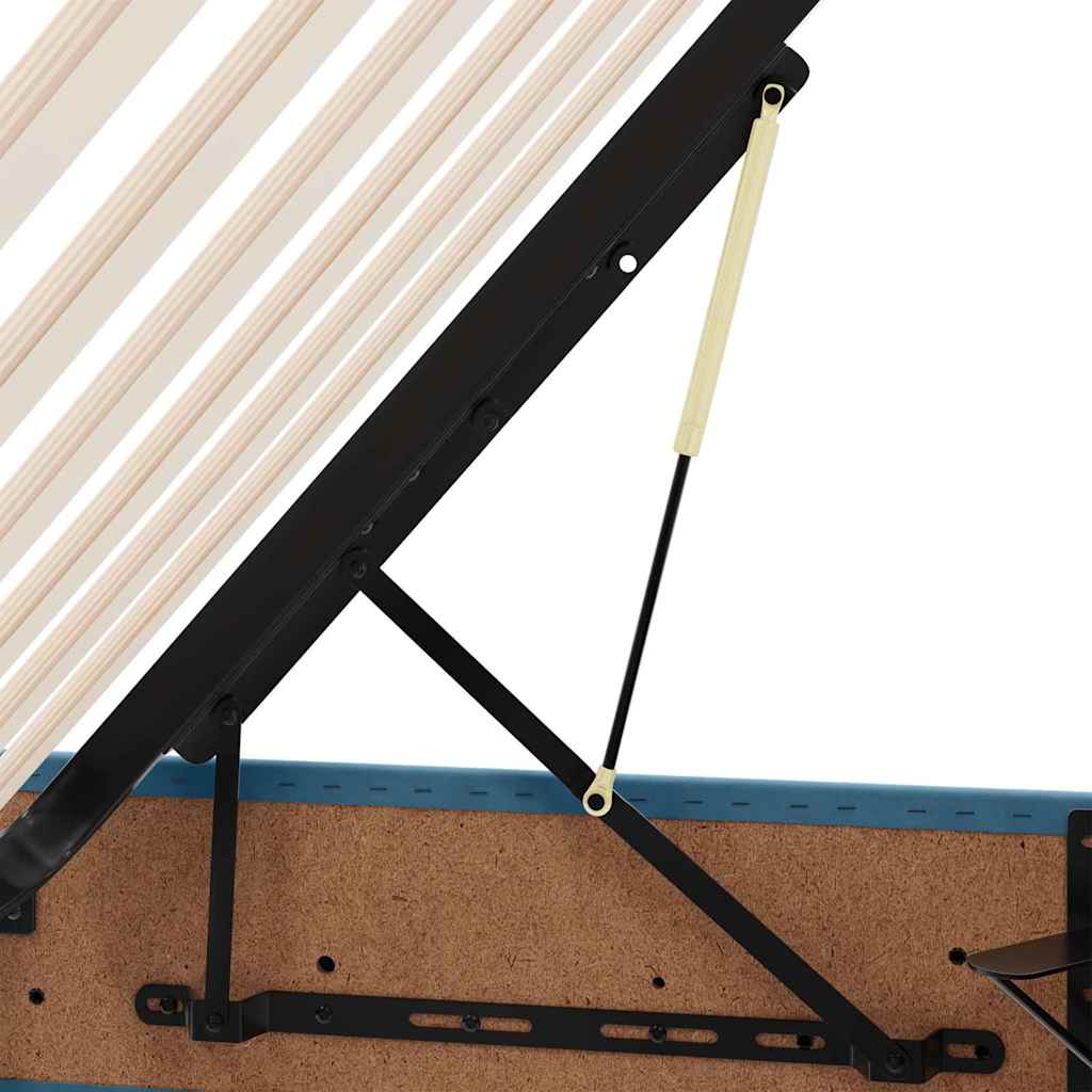 vidaXL Aufbewahrungsbett mit Matratze Dunkelblau 180 x 200 cm Samt