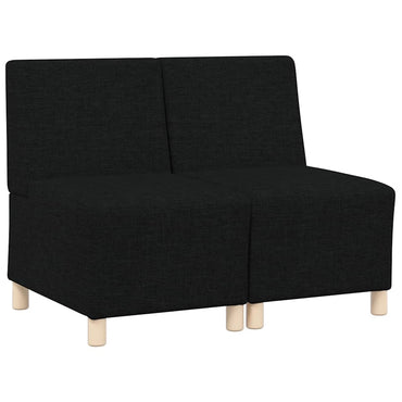 vidaXL Canapé modulaire sans accoudoirs 2 pcs Noir 55 x 74 x 82 cm Tissu