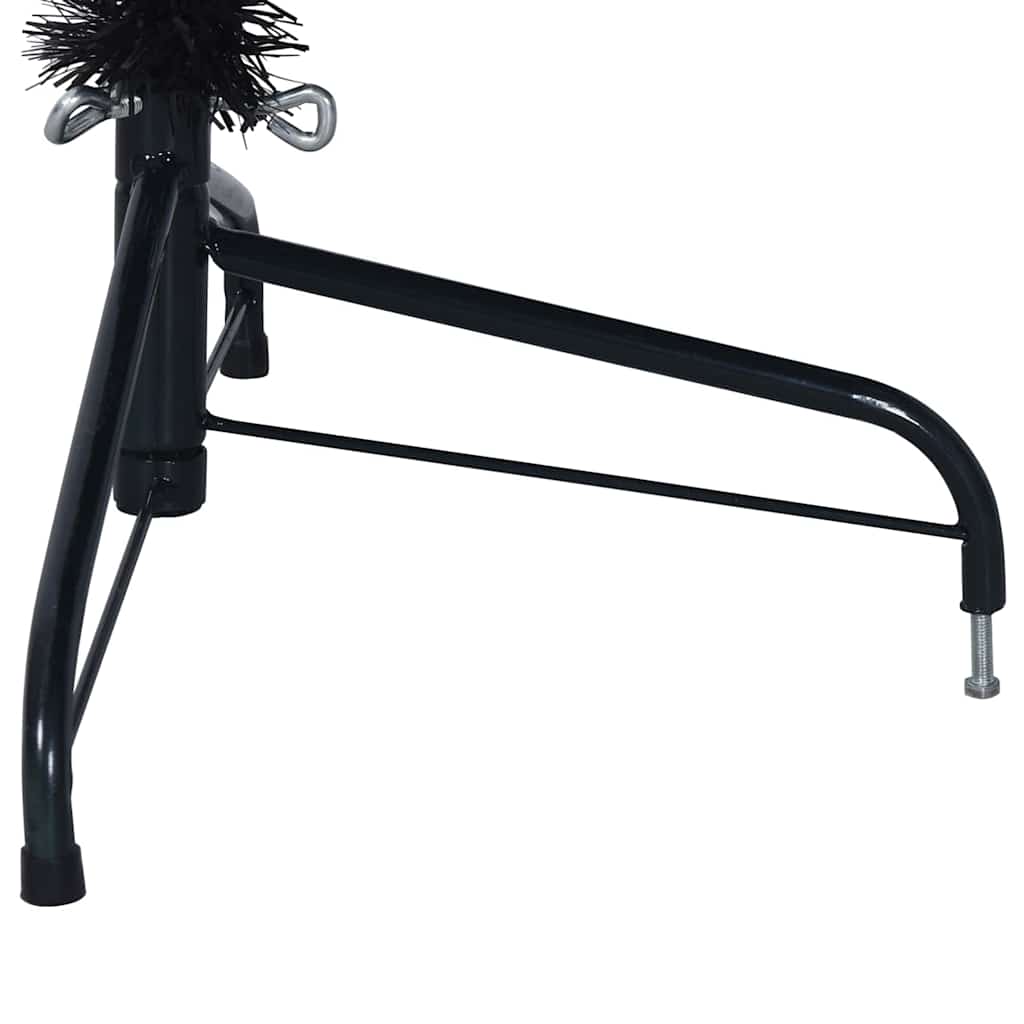 vidaXL Künstlicher vorbeleuchteter Weihnachtsbaum Schwarz 210 cm PVC
