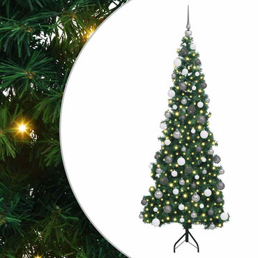 vidaXL Eckiger künstlicher Weihnachtsbaum Grün 180 cm PVC und Metall