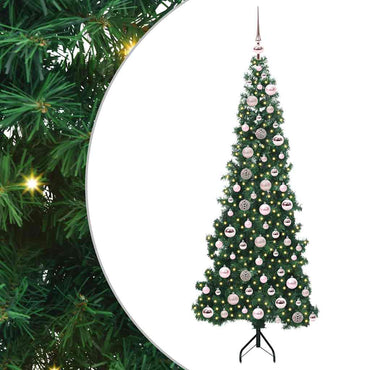 vidaXL Eckiger künstlicher Weihnachtsbaum Grün 180 cm PVC und Metall