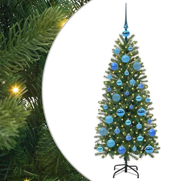 vidaXL Künstlicher Weihnachtsbaum mit 150 LEDs Grün 120 cm PE und PVC