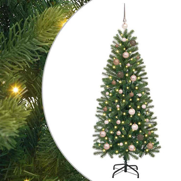 vidaXL Künstlicher Weihnachtsbaum mit 150 LEDs Grün 150 cm PE und PVC