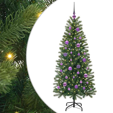 vidaXL Künstlicher Weihnachtsbaum mit 150 LEDs Grün 150 cm PE und PVC