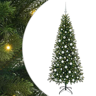 vidaXL Künstlicher Weihnachtsbaum mit 300 LEDs Grün 180 cm PE und PVC
