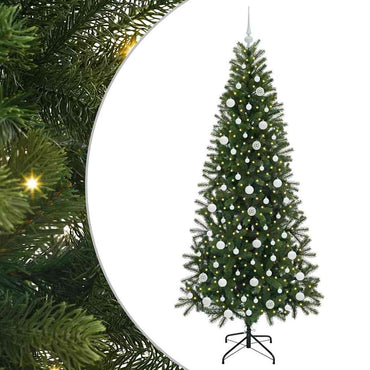 vidaXL Künstlicher Weihnachtsbaum mit 300 LEDs Grün 210 cm PE und PVC