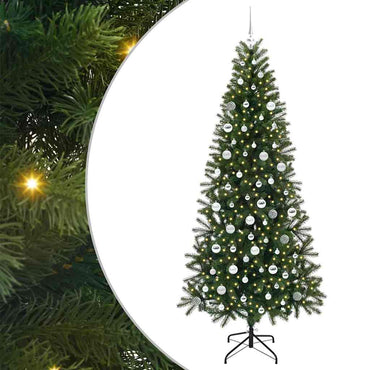 vidaXL Künstlicher Weihnachtsbaum mit 300 LEDs Grün 210 cm PE und PVC