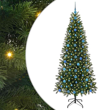vidaXL Künstlicher Weihnachtsbaum mit 300 LEDs Grün 210 cm PE und PVC