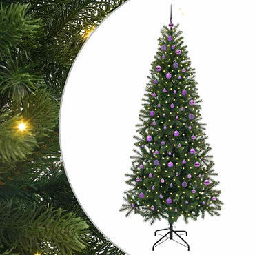 vidaXL Künstlicher Weihnachtsbaum mit 300 LEDs Grün 240 cm PE und PVC