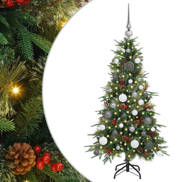 vidaXL Künstlicher klappbarer Weihnachtsbaum Grün 120 cm PE und PVC