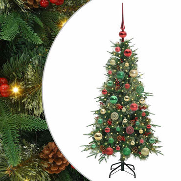 vidaXL Künstlicher klappbarer Weihnachtsbaum Grün 120 cm PE und PVC