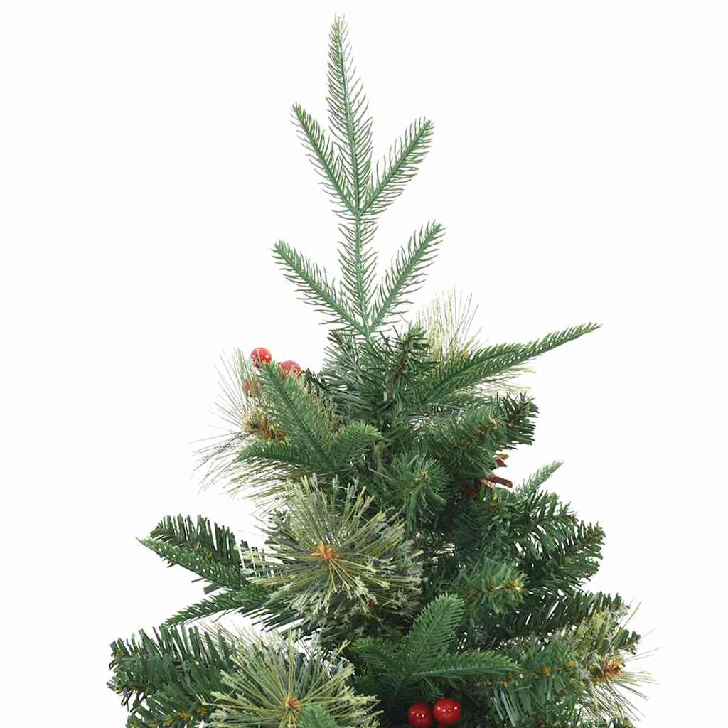 vidaXL Künstlicher klappbarer Weihnachtsbaum Grün 150 cm PE und PVC