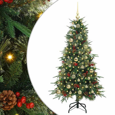 vidaXL Künstlicher klappbarer Weihnachtsbaum Grün 150 cm PE und PVC