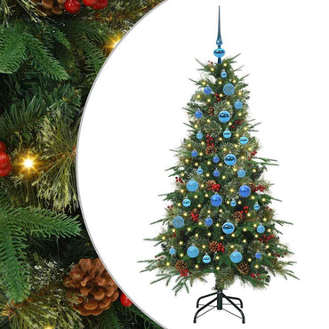 vidaXL Künstlicher klappbarer Weihnachtsbaum Grün 150 cm PE und PVC