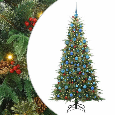 vidaXL Künstlicher klappbarer Weihnachtsbaum Grün 180 cm PE und PVC