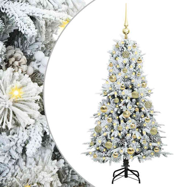 vidaXL Künstlicher klappbarer Weihnachtsbaum Weiß 120 cm PE und PVC